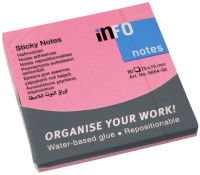 Logo Info notes note repositionnable brillant sticky notes 80000125