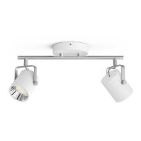 Logo Applique murale led philips byre �argent 2x4.3w ajustable 860lm  - couleur blanc chaud ph-8718696170120