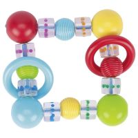 Logo Hochet lastique carr  pois 737130