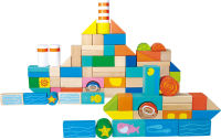 Logo Blocs de construction en bois monde sous-marin 4333