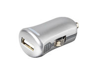 Logo Car chargeur officiel 1 usb 1a, silver es80101-silver