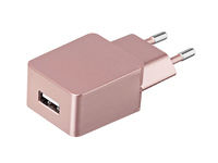 Logo Home chargeur officiel 1 usb 1a, rose es80126eu-rose