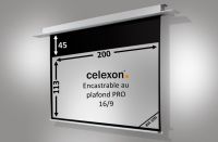 Logo Ecran encastrable au plafond celexon motoris pro 200 x 113 cm 1090711