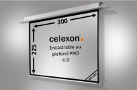Logo Ecran encastrable au plafond celexon motoris pro 300 x 225 cm 1090708