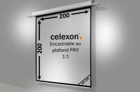 Logo Ecran encastrable au plafond celexon motoris pro 200 x 200 cm 1090698