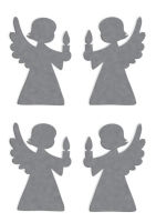 Logo Herma autocollants de noel magic feutre 'ange', argent 6504092