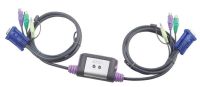 Logo Commut ps2 1 kvm => 2 cpu + cables audio pc et mac (avec adaptateur mac aten) cs62az