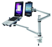 Logo Newstar  notebook-d300 - montage sur bureau d ordinateur portable/tablette web - argent(e) 2144298