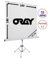 Logo Ecran de projection sur pied 180 x 180  oray byron