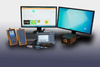 Logo Mesure otdr de l'�tiquette fo links avec num�ro de s�rie dlolwl-otdr