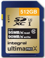 Logo Integral, produit r�f�rence : sdxc 512 go cl 10 95/90