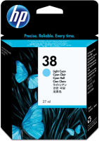 Logo Encre cyan clair hp n�38 pour hp pro b9180 683730