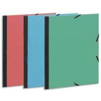 Logo Exacompta carton  dessin  lastique 280x380mm pour format b4 papier  grain couleurs assorties 298294