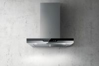 Logo Elica - top sense - hotte murale elica top sense 60 cm coloris inox et verre noir prf0110503