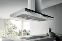 Logo Elica - top sense island - hotte en �lot elica top sense island 120x60 cm coloris inox et verre prf0110535