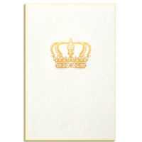 Logo Papette carte de voeux gold couronne, carte 800g deux faces tranche or + enveloppe kraft. 115 x 165m 385704