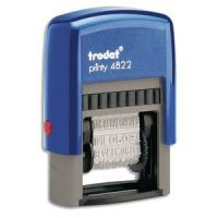 Logo Trodat timbre multiformules commercialesx12 - printy 4822 bleu � encrage auto. hauteur caract�res 4mm 231846