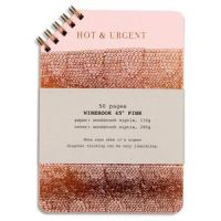 Logo Papette carnet spirale 45 hot copper, carte bleue 250g, 50 pages rose clair lignes 110g. 10,5x14,8 385722