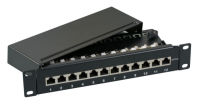 Logo Mini-patchpanel stp 12xrj45 cat.6a, 10��� 1u, ral7035 grey 37737.12