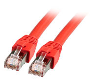 Logo Rj45 patch cable s/ftp, cat.8.1, bc, lszh, 10m, red k5528rt.10