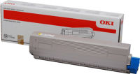 Logo Oki c831 c841 cartouche de toner jaune capacité standard 10.000 pages pack de 1jaune  toner c831/c841 series (10k) 1784178