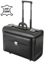 Logo Valise pour pilote 'silvana', cuir, noir, trolley - alassio  5317507
