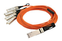 Logo C�ble � fibre optique ethernet aoc qsfp+ / 4 x sfp+ fanout 40gigabit fcbn510qe2c30