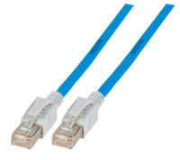Logo C�ble patch rj45 s/ftp, cat.6a, led vc, bleu dck1001bl.1,5