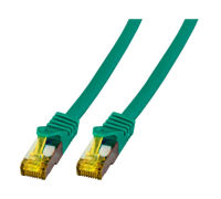 Logo C�ble patch rj45 s/ftp, cat.6a, lszh, c�ble brut cat.7, 10m, vert mk7001.10gr