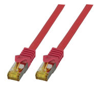 Logo C�ble patch rj45 s/ftp, cat.6a, lszh, c�ble brut cat.7, 15m, rouge mk7001.15r