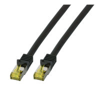 Logo C�ble patch rj45 s/ftp, cat.6a, lszh, c�ble brut cat.7, 1m, noir mk7001.1b