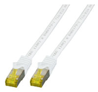 Logo C�ble patch rj45 s/ftp, cat.6a, lszh, c�ble brut cat.7, 7,5m, blanc mk7001.7,5w