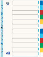 Logo Oxford intercalaires en plastique, uni, a4, 8 touches 335154200