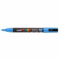Logo Uni-ball 6 marqueurs peinture posca (pc-3m) bleu ciel