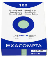 Logo Exacompta fiches bristol, a6, lign�, vert 8701168