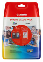 Logo Canon pg-540xl/cl541xl value pack blister 4x6 phot paper gp-501 50sheets + xl black & xl colour cartridges 2448521