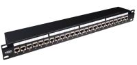 Logo Panneau miroir 1u 19' cat5e equipe 24 rj45 noir ngc2555