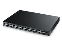 Logo 44 ports gbps rj45 poe - 2 ports sfp gbps - 2 ports combo rj45/sfp - budget poe 375 watt zy-gs221048hp