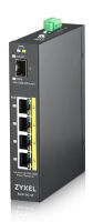 Logo 4 ports gbps rj-45 poe + - 1 port gbps sfp - non manageable - ip30 - tempratures extrmes - fanless zy-rgs1005p