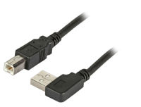 Logo C�ble de connexion usb2.0 a (coud�)-b, mm, 0,5 m, noir, classique k5245sw.0,5v2