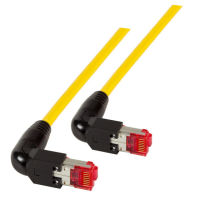 Logo C�ble patch rj45 s/ftp, cat.6a, 2x tm21 90�, uc900, 3m, jaune k4137ge.3