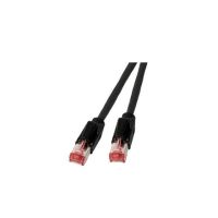 Logo C�ble patch rj45 s/ftp, cat.6a, tm21, uc900, 0,25m, noir k8050.0,25