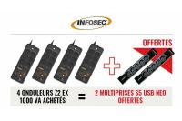 Logo Infosec 4 onduleurs z2 ex 1000 va, 2 prises usb neo offertes 808583