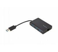 Logo Targus hub usb 3.0 4 ports + 1 port gigabit ethernet 155110