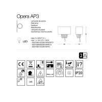 Logo [i-l-68268] applique murale opera e14/led 3 ampoules  (avec ampoule)
