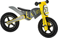Logo Draisienne motocross en bois - enfant - jaune et noir
