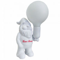 Logo Gnome terminer couleur�blancavec ampoule led g125�laiteux am-nn201