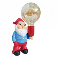 Logo Gnome c�ramique terminer couleur �bleu/rouge avec ampoule led g125 