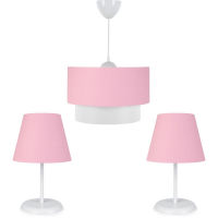 Logo Pack 2 l�mparas de mesa/lampe � suspension 