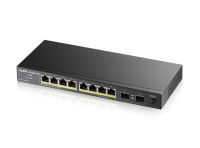 Logo Switch 8 ports giga poe + 2 sfp  budget 130w zy-gs110010hp